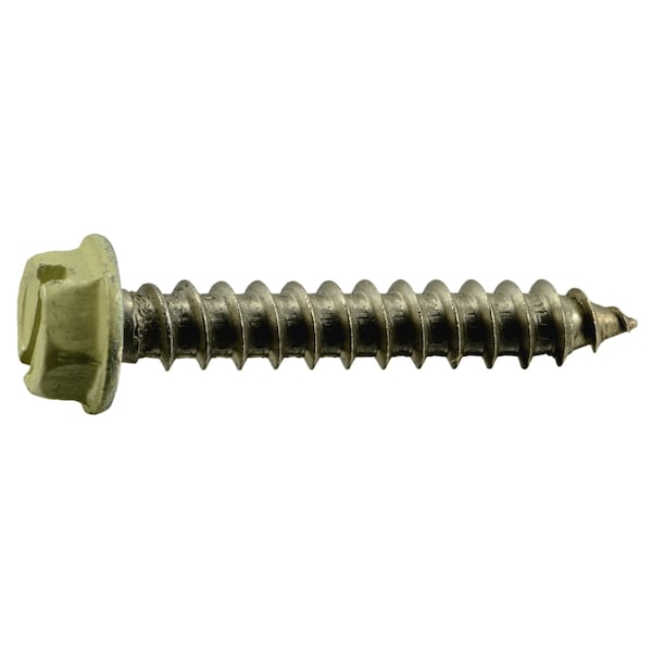 Midwest Fastener Sheet Metal Screw, #8 x 1 in, Painted 18-8 Stainless Steel Flange Hex Head 20 PK 71083 - main